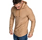 Hoodie Rib  Khaki - Maat XL - OP=OP