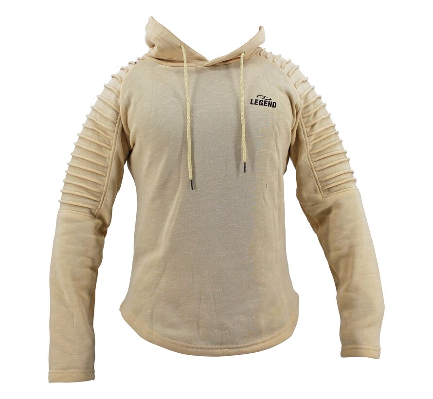 Hoodie Rib  Khaki - Maat XL - OP=OP