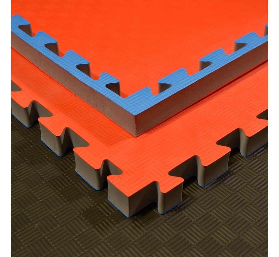 Judo matten rood-blauw 100x100x4 cm - met staffelkorting