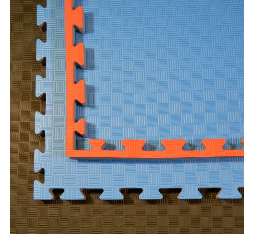 Judo matten rood-blauw 100x100x4 cm - met staffelkorting