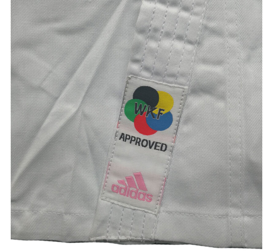 adidas Karatepak K200 kind Wit/Roze  - Maat 130/140 - OP=OP