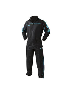 Adidas Team Track Trainingsjack Zwart/Blauw (zonder broek) - Maat L - OP=OP