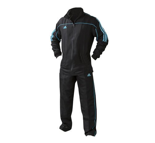 Adidas Team Track Trainingsjack Zwart/Blauw (zonder broek) - Maat L - OP=OP
