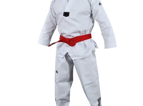 Adidas adidas Taekwondo pak ADI-Club 3/// Approved Wit/Wit - 140 Cm - OP=OP