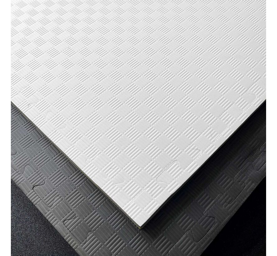 Puzzelmatten Wit - geel - 100x100x2cm - met staffelkorting