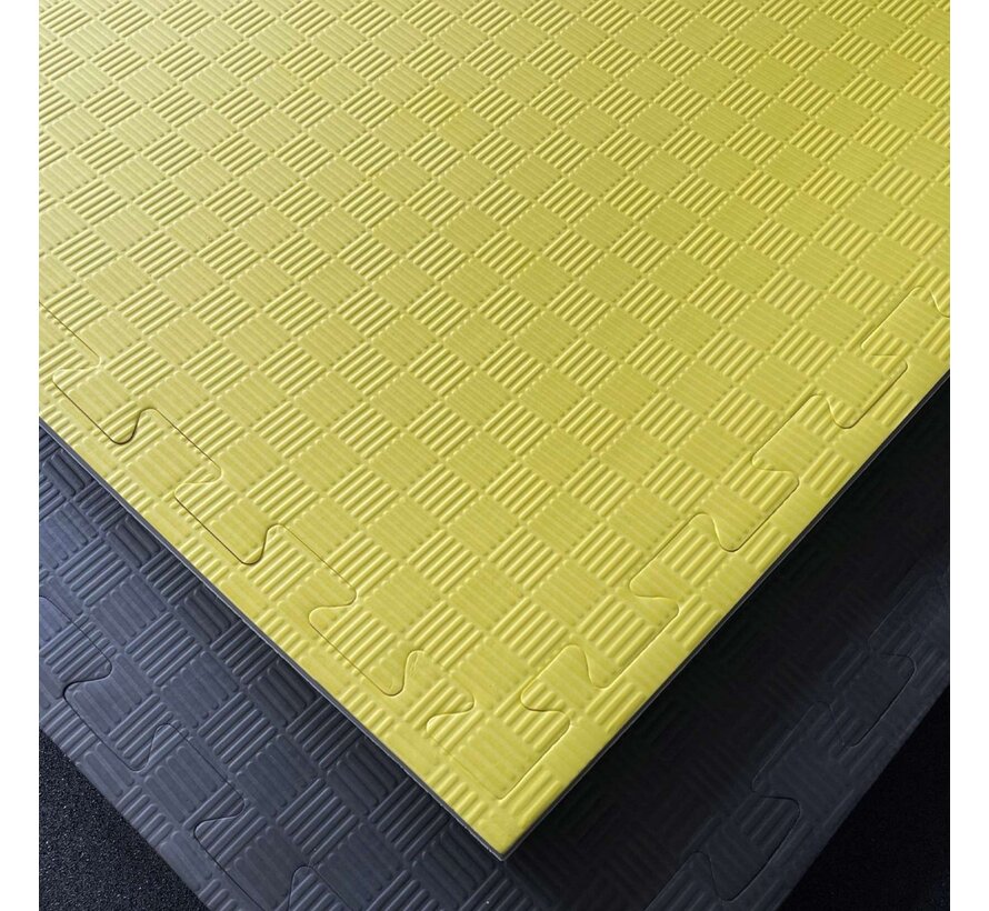 Puzzelmatten Wit - geel - 100x100x2cm - met staffelkorting
