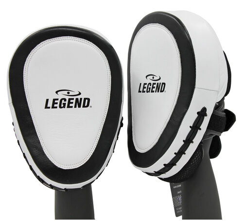 Legend Sports Focus Pads Leder Heavy Duty Gel Wit/Zwart