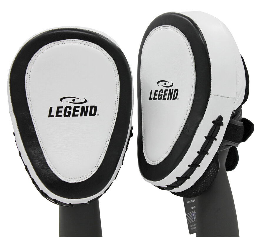 Legend Sports Focus Pads Leder Heavy Duty Gel Wit/Zwart