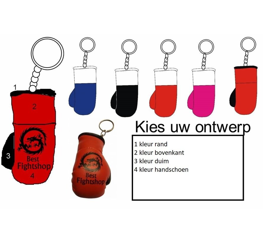 50 stuks Bokshandschoen sleutelhanger bedrukken