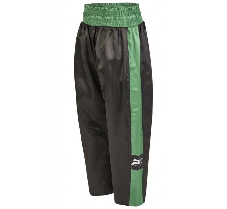 PX kickboksbroek TOPFIGHT, zwart-groene - 170 Cm - OP=OP