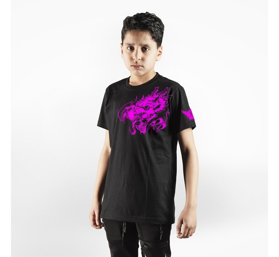 T-Shirt Roze Draak Maat S - OP=OP