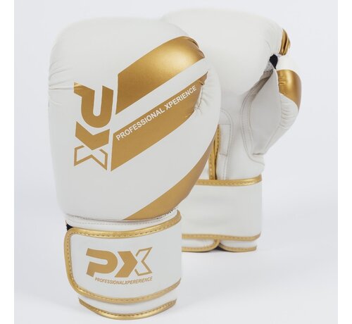 Phoenix PX bokshandschoenen wit goud