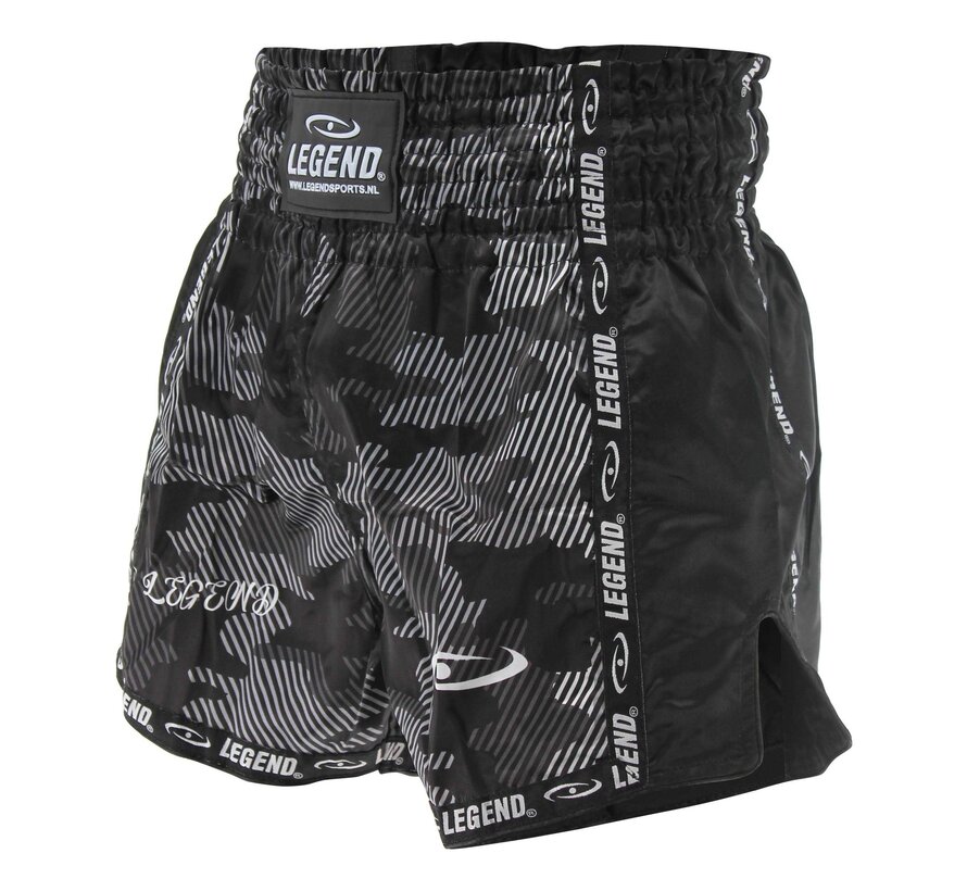 Kickboks Broekje Camo zwart - OP=OP Maat M