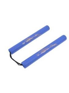 Best Fightshop Blauwe Foam Nunchaku met koord