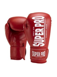 Super Pro Combat Gear Champ (kick)bokshandschoenen rood/Wit Maat 8 Oz - OP=OP
