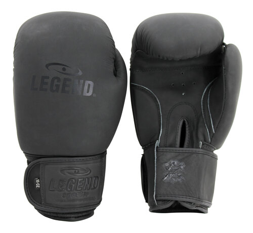 Legend 8 oz kinder Leren bokshandschoenen zwart - mat - OP=OP