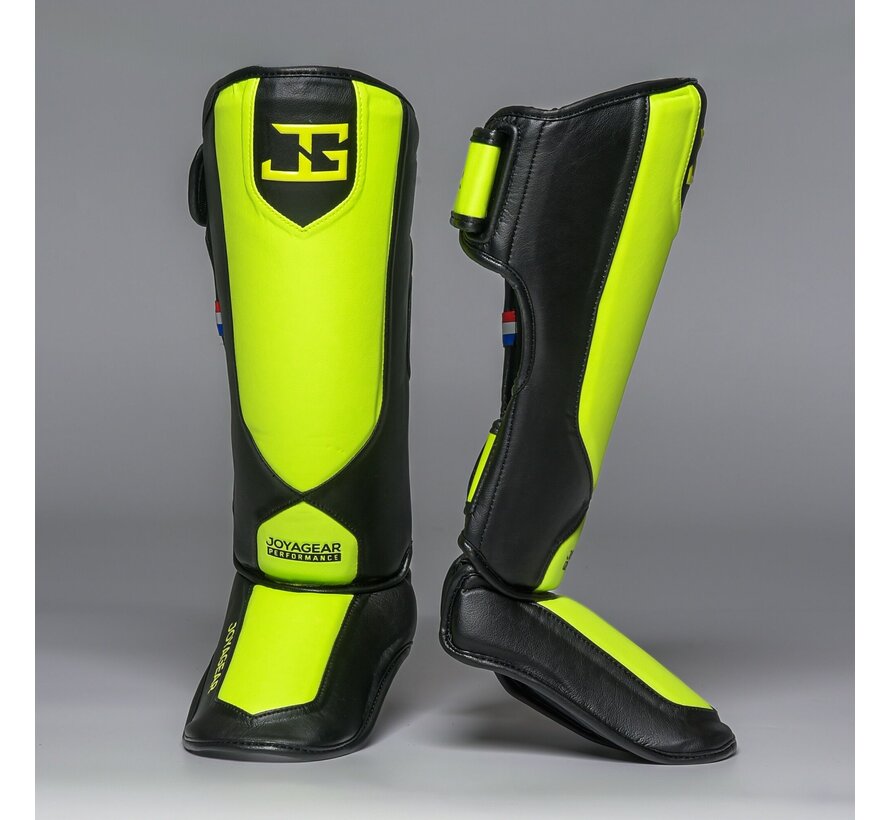 Joyagear Performance Scheenbeschermer Zwart/Limoengroen