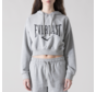 Everlast Cropped Hoodie Logo Grijs