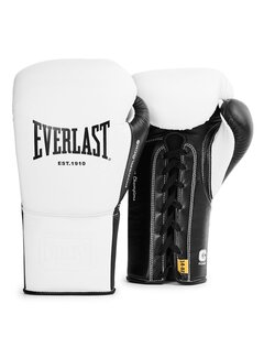 Everlast Everlast Powerlock Pro OG laceup (kick)bokshandschoenen, wit/zwart 12-OZ