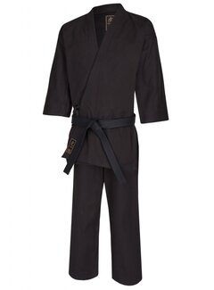 Phoenix TORA zwart karate pak, 14oz wit Canvas - Maat 180 Cm - OP=OP