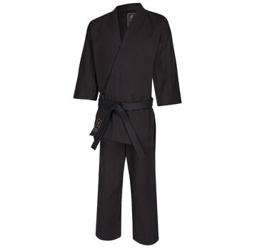 Phoenix TORA zwart karate pak, 14oz wit Canvas - Maat 180 Cm - OP=OP