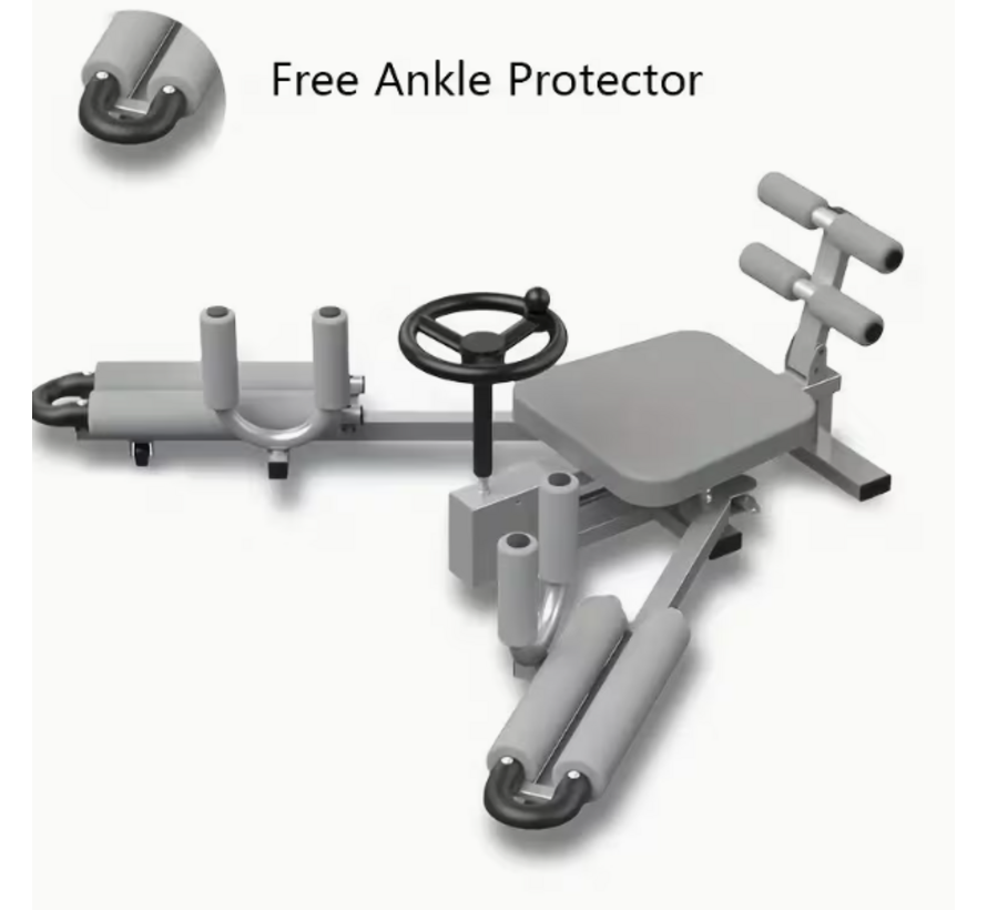 Metalen beenspreider - leg stretcher - stoelmodel - grijs