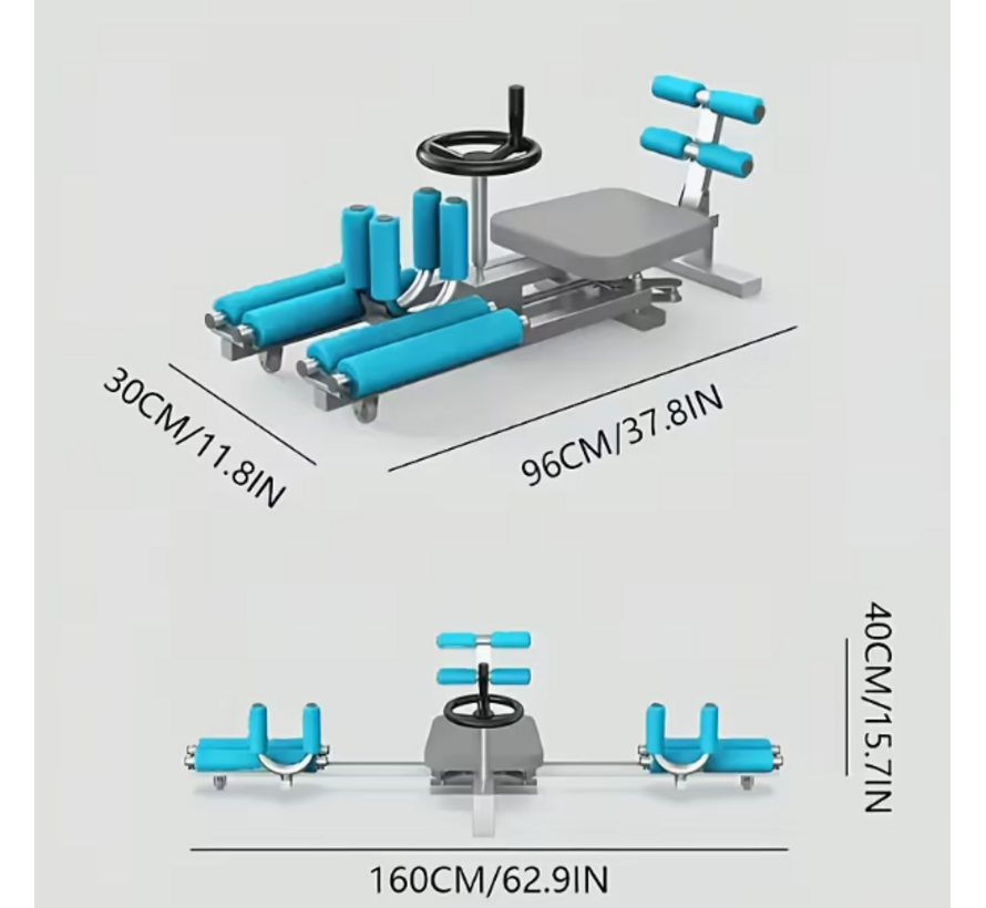 Basic Metalen beenspreider - leg stretcher - stoelmodel - Blauw