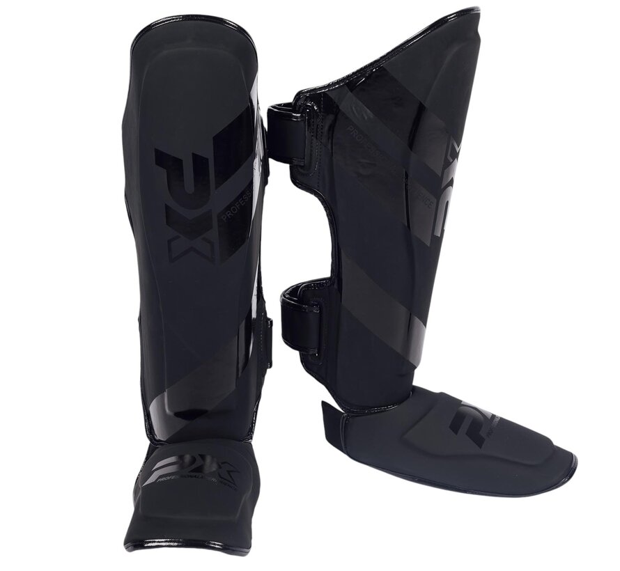 PX scheen wreefbeschermers  FIGHT PRO PU, zwart