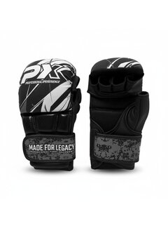 Phoenix LEGACY X Grappling handschoenen van kunstleer, zwart-grijs 