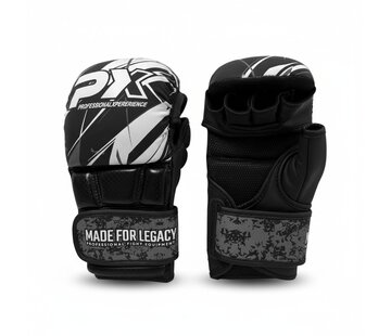 Phoenix LEGACY X Grappling handschoenen van kunstleer, zwart-grijs 