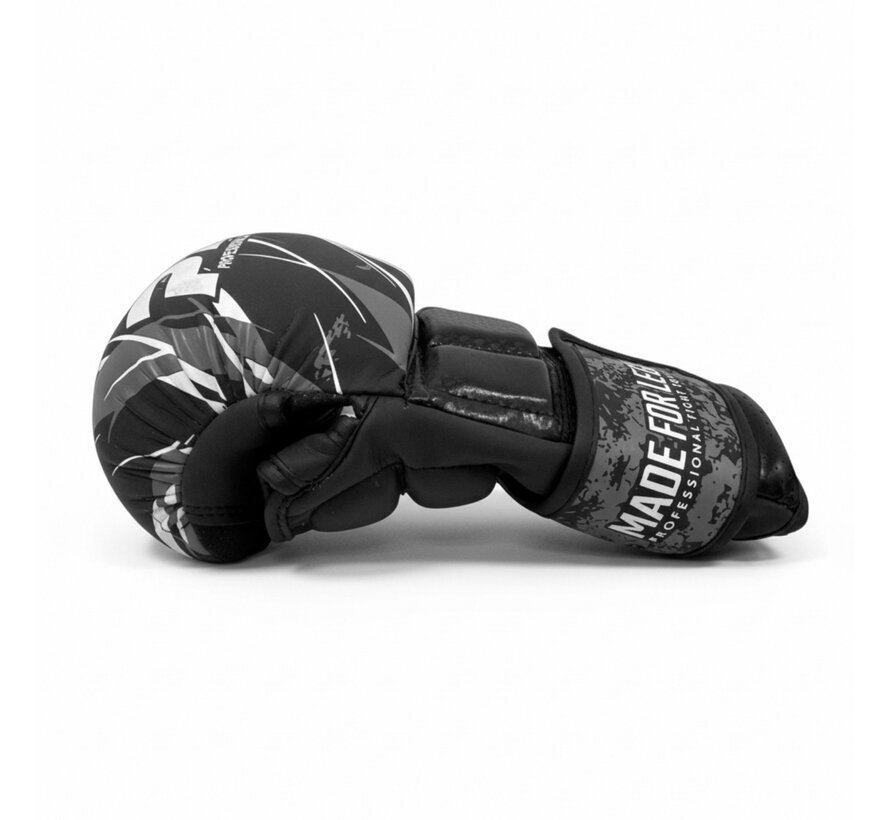LEGACY X Grappling handschoenen van kunstleer, zwart-grijs 