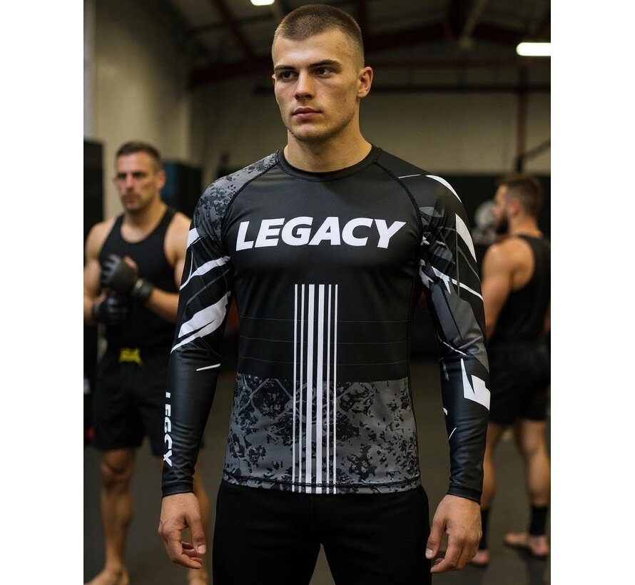 LEGACY X Rashguard zwart grijs