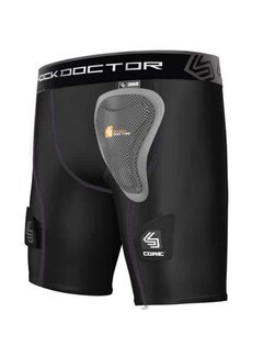 Shock Doctor Shock Doctor Dames Compression Short Met Kruisbeschermer XL, zwart