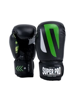 Super Pro Combat Gear Super Pro Combat Gear (kick)bokshandschoenen Kids No, Zwart,Groen,Zilver