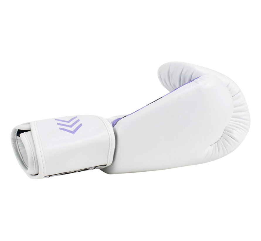 Super Pro Combat Gear (kick)bokshandschoenen Leder No, Wit,Paars,Zilver