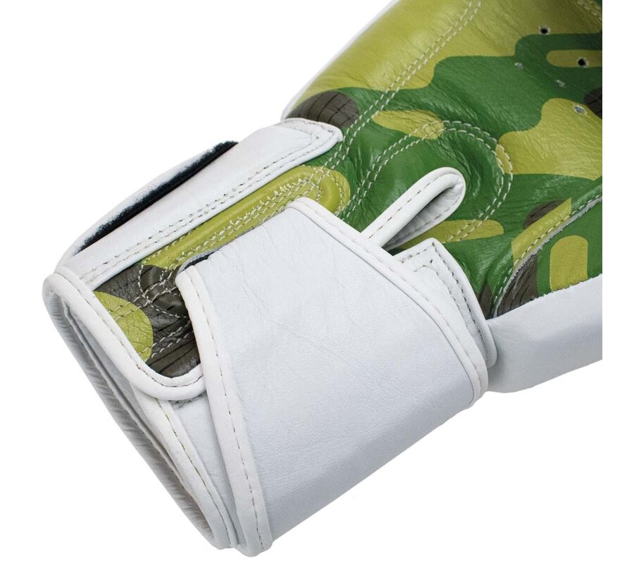 Super Pro Combat Gear (kick)bokshandschoenen Leder Raven, Rood,Zwart,Wit