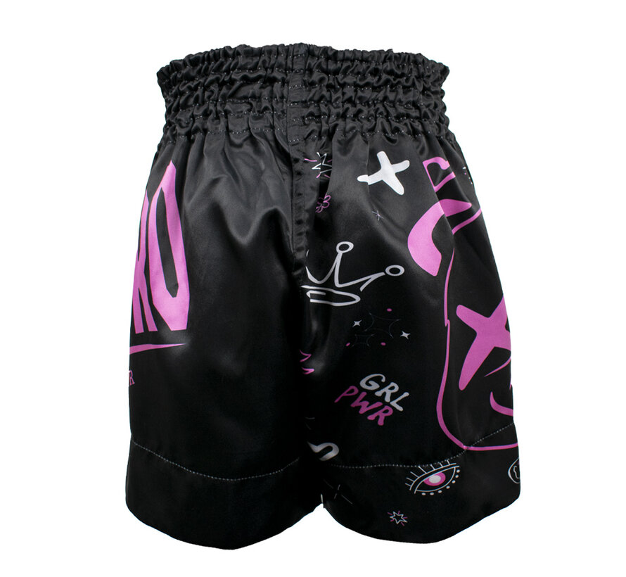 Super Pro Combat Gear (Thai)Boxingshort Kids Bear, Blauw,Grijs,Zwart