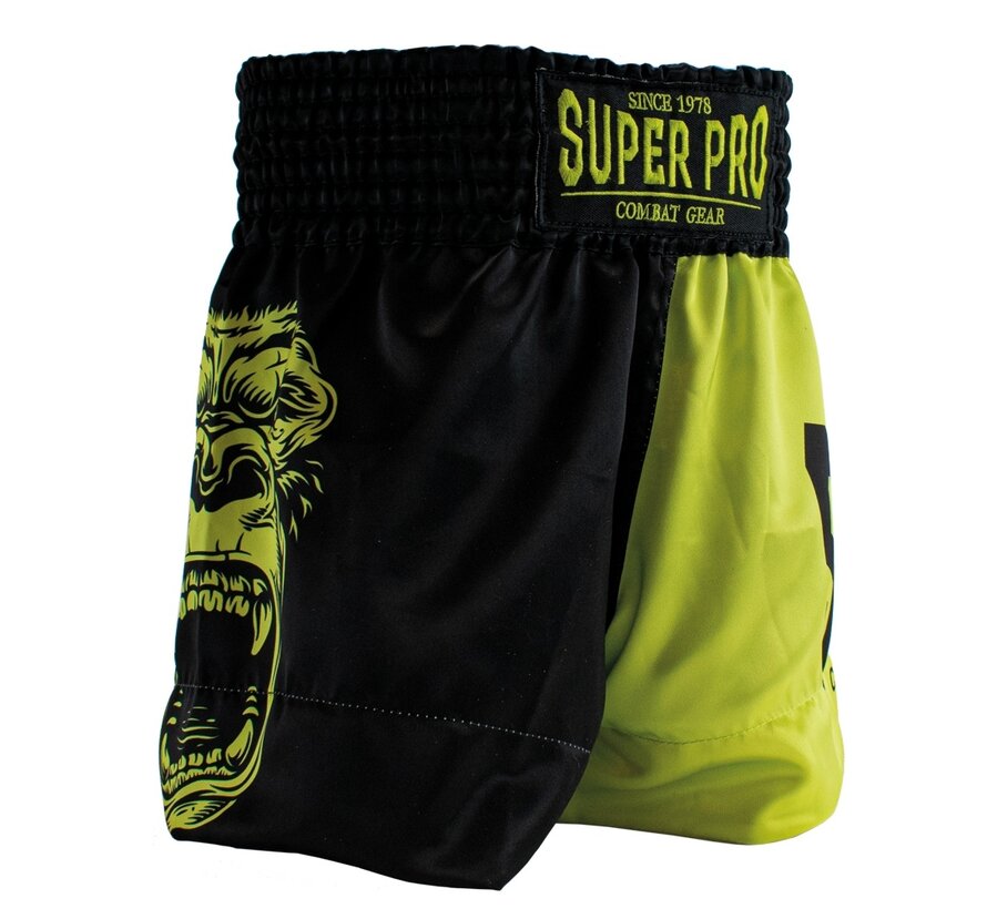 Super Pro Combat Gear (thai)boxingshort Kids Gorilla, Grijs,Zwart,Geel