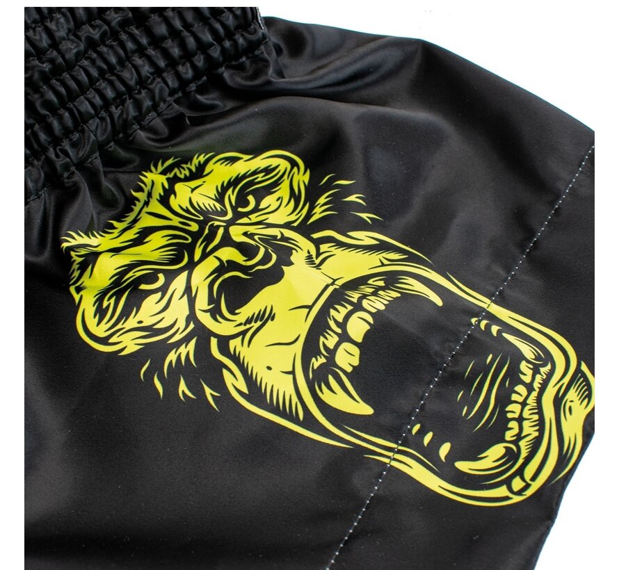 Super Pro Combat Gear (thai)boxingshort Kids Gorilla, Grijs,Zwart,Geel