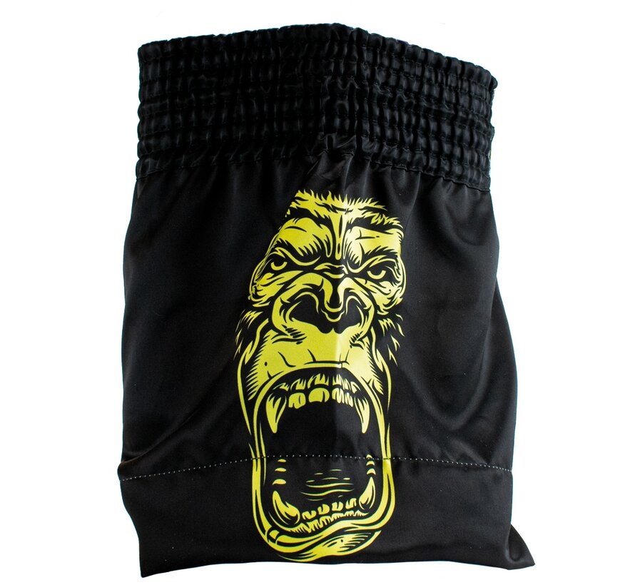 Super Pro Combat Gear (thai)boxingshort Kids Gorilla, Grijs,Zwart,Geel
