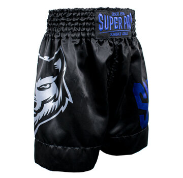 Super Pro Combat Gear Super Pro Combat Gear (Thai)Boxingshort Kids Wolf, Blauw,Grijs,Zwart