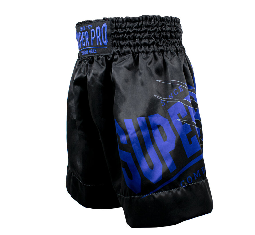 Super Pro Combat Gear (Thai)Boxingshort Kids Wolf, Blauw,Grijs,Zwart
