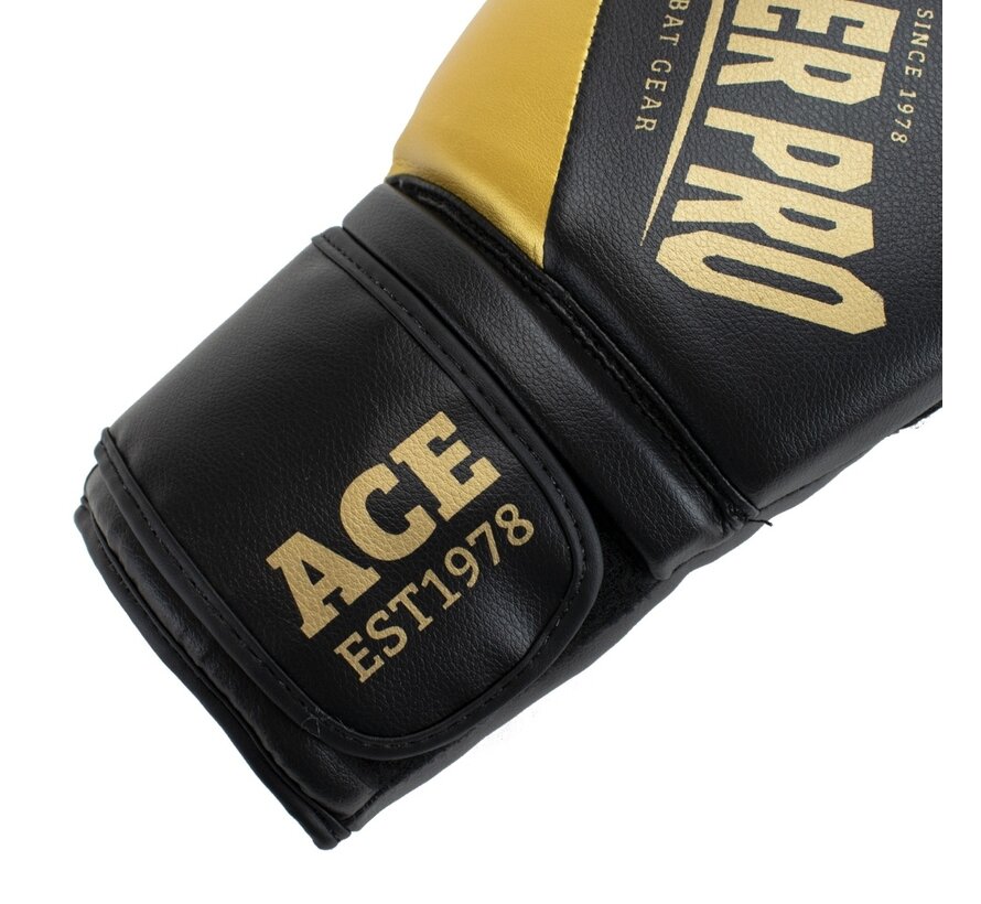 Super Pro Combat Gear Ace (kick)bokshandschoenen, Goud,Zwart