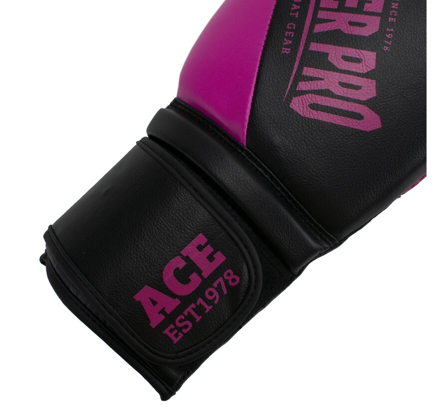 Super Pro Combat Gear Ace (kick)bokshandschoenen, Roze,Zwart