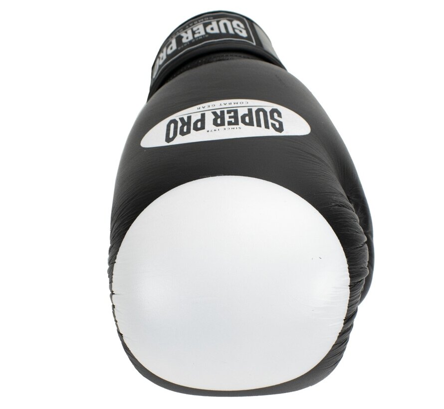 Super Pro Combat Gear Boxer Pro Bokshandschoenen Klittenband, Zwart,Wit