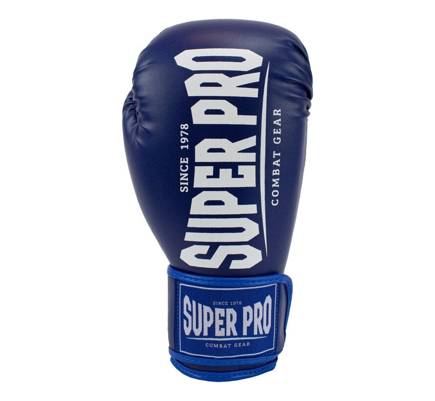 Super Pro Combat Gear Champ (kick)bokshandschoenen, Blauw,Wit