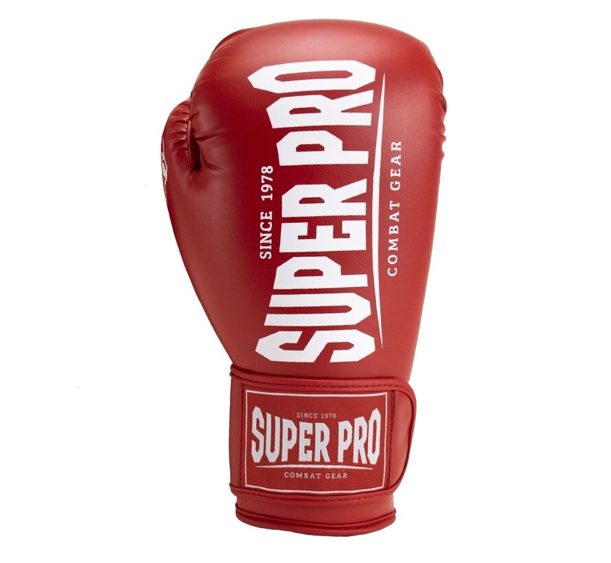Super Pro Combat Gear Champ (kick)bokshandschoenen, Rood,Wit
