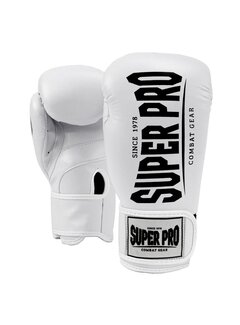 Super Pro Combat Gear Super Pro Combat Gear Champ (Kick)bokshandschoenen, Zwart,Wit