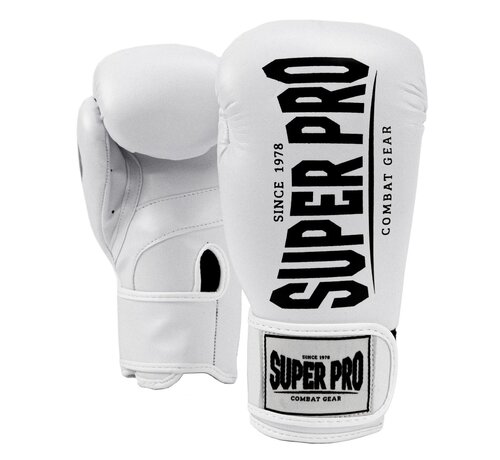 Super Pro Combat Gear Super Pro Combat Gear Champ (Kick)bokshandschoenen, Zwart,Wit