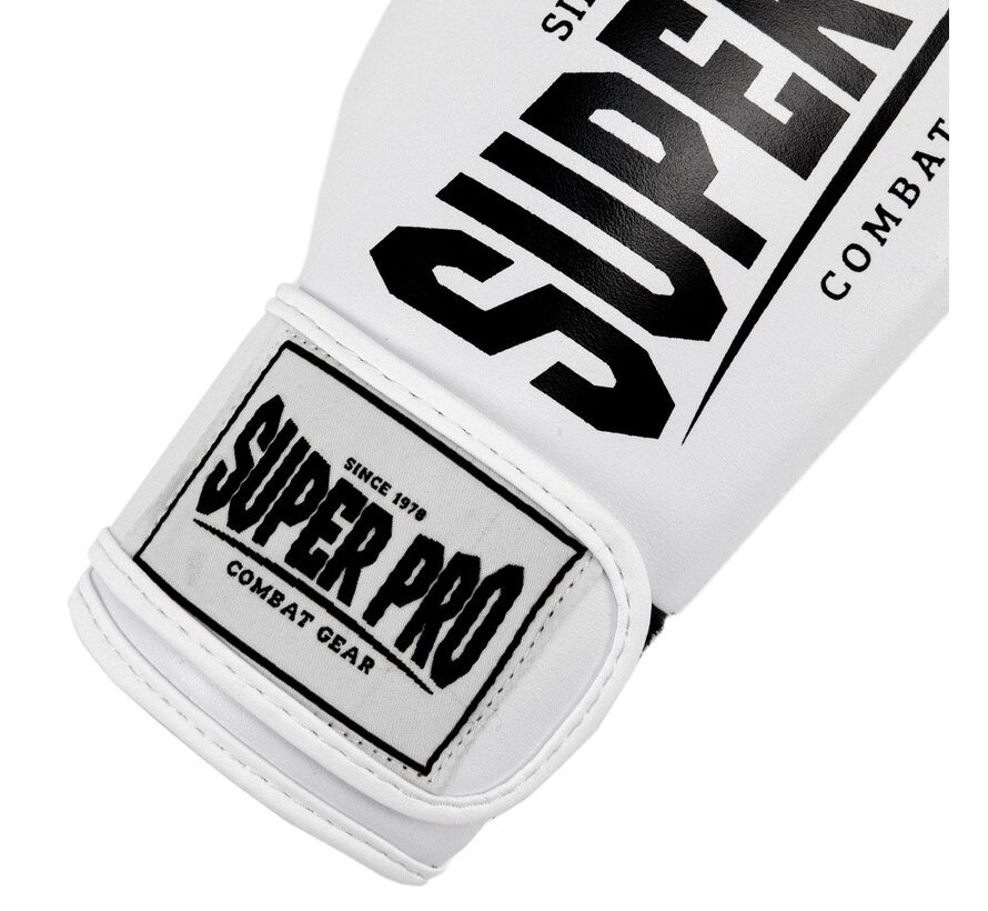 Super Pro Combat Gear Champ (Kick)bokshandschoenen, Zwart,Wit